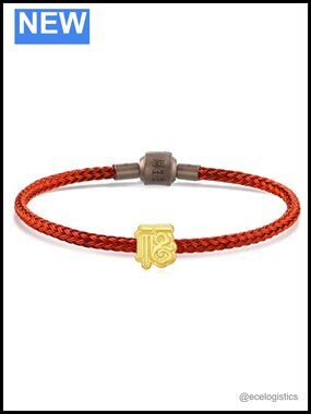 999 24K Gold Mini Charm Bracelet Auspicious Cloud Felicity Women